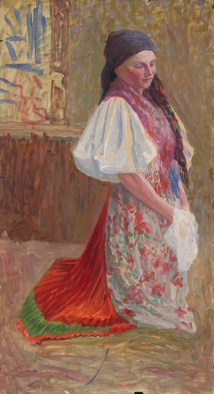 Garota em traje tradicional Checa de Ivan Zabota