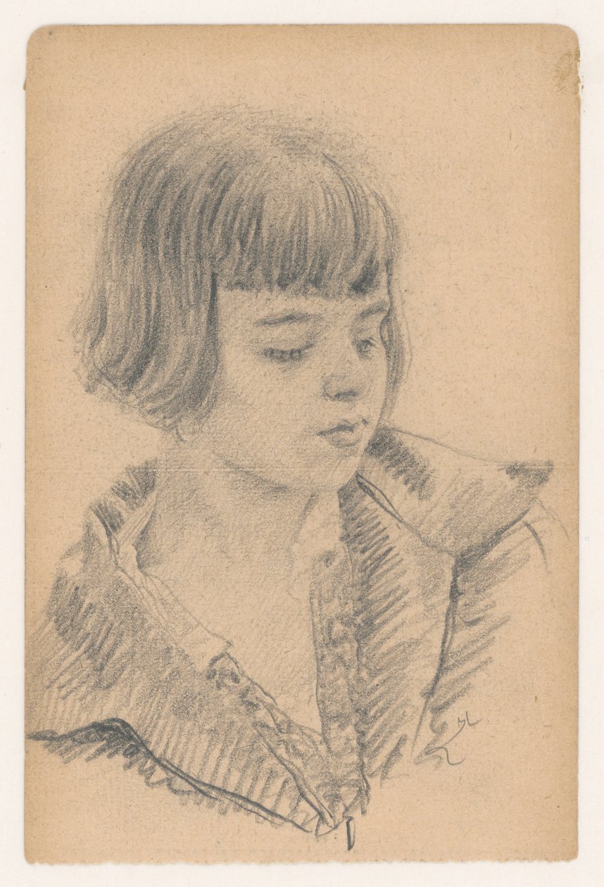 Estudo de retrato de uma jovem de Ivan Zabota