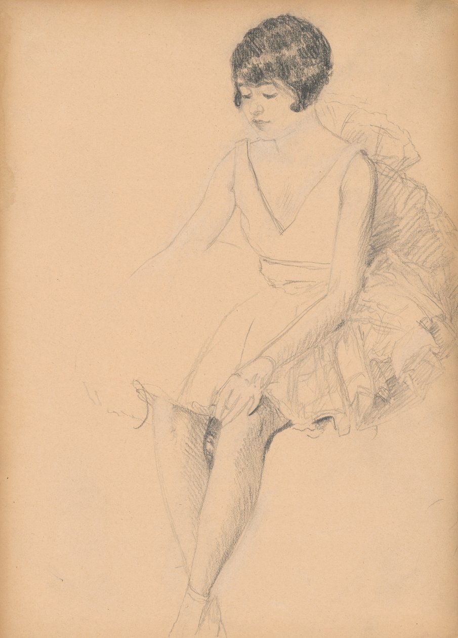 Dançarina feminina sentada de Ivan Zabota