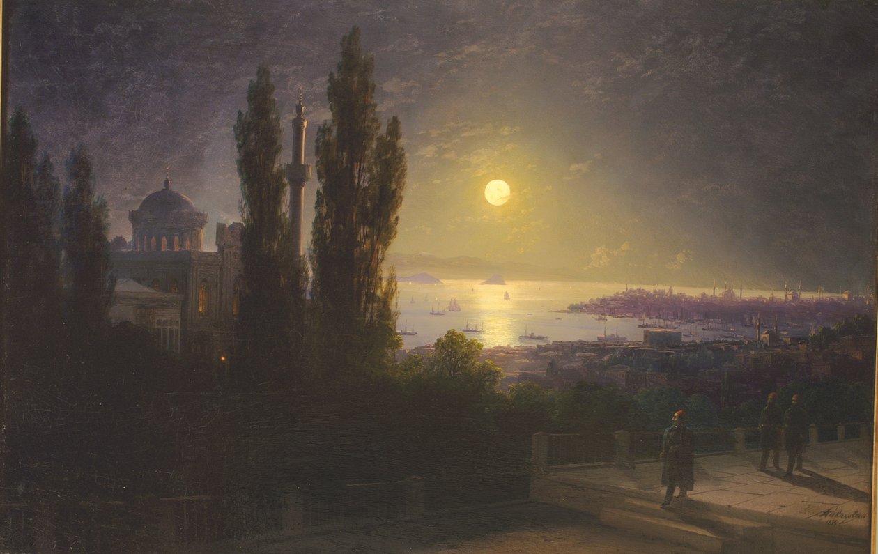 Estónio: "Estreito de Bósforo à noite" de Ivan Aivazovsky