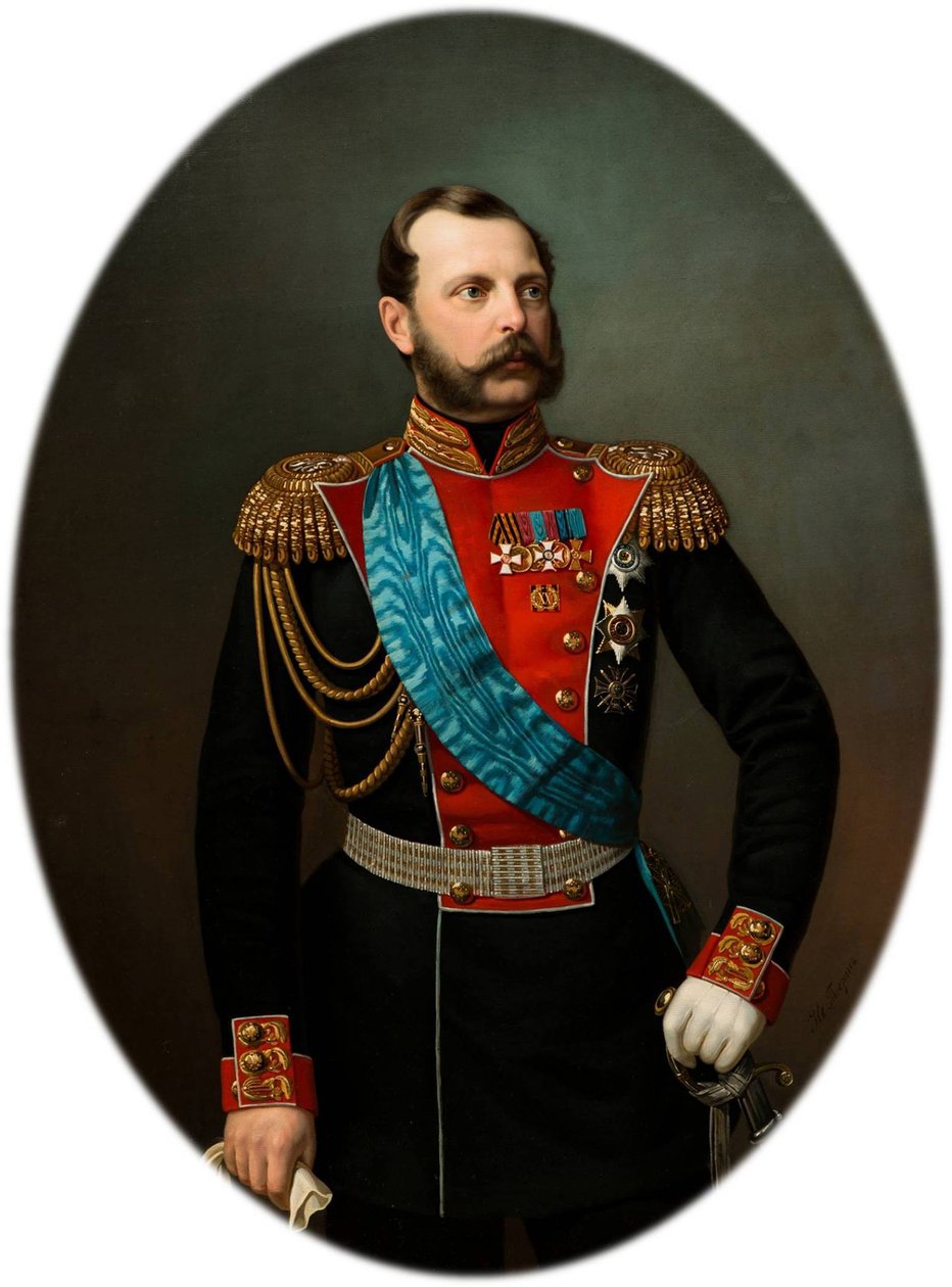 Retrato do imperador Alexandre II 1818-1881, década de 1860 de Ivan Alexeevich Tyurin