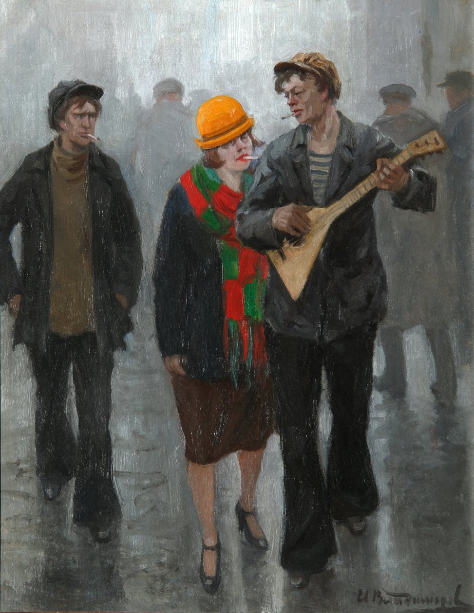 Um jovem casal, década de 1920 de Ivan Alexeyevich Vladimirov