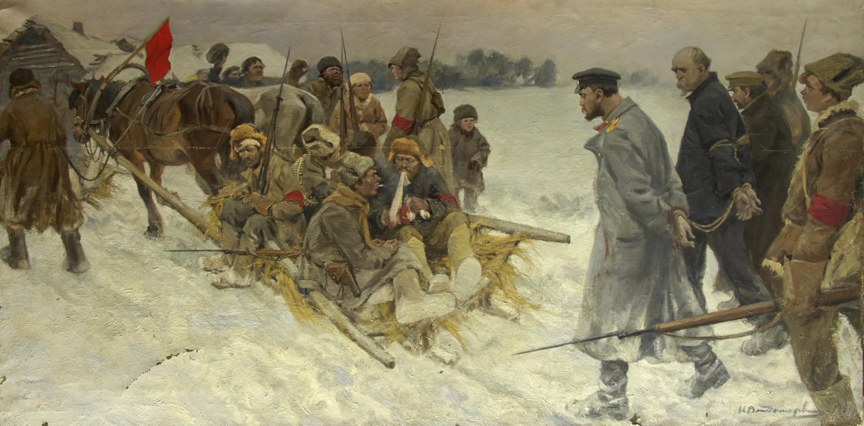 Capturar os espiões da guarda branca, 1919. de Ivan Alexeyevich Vladimirov