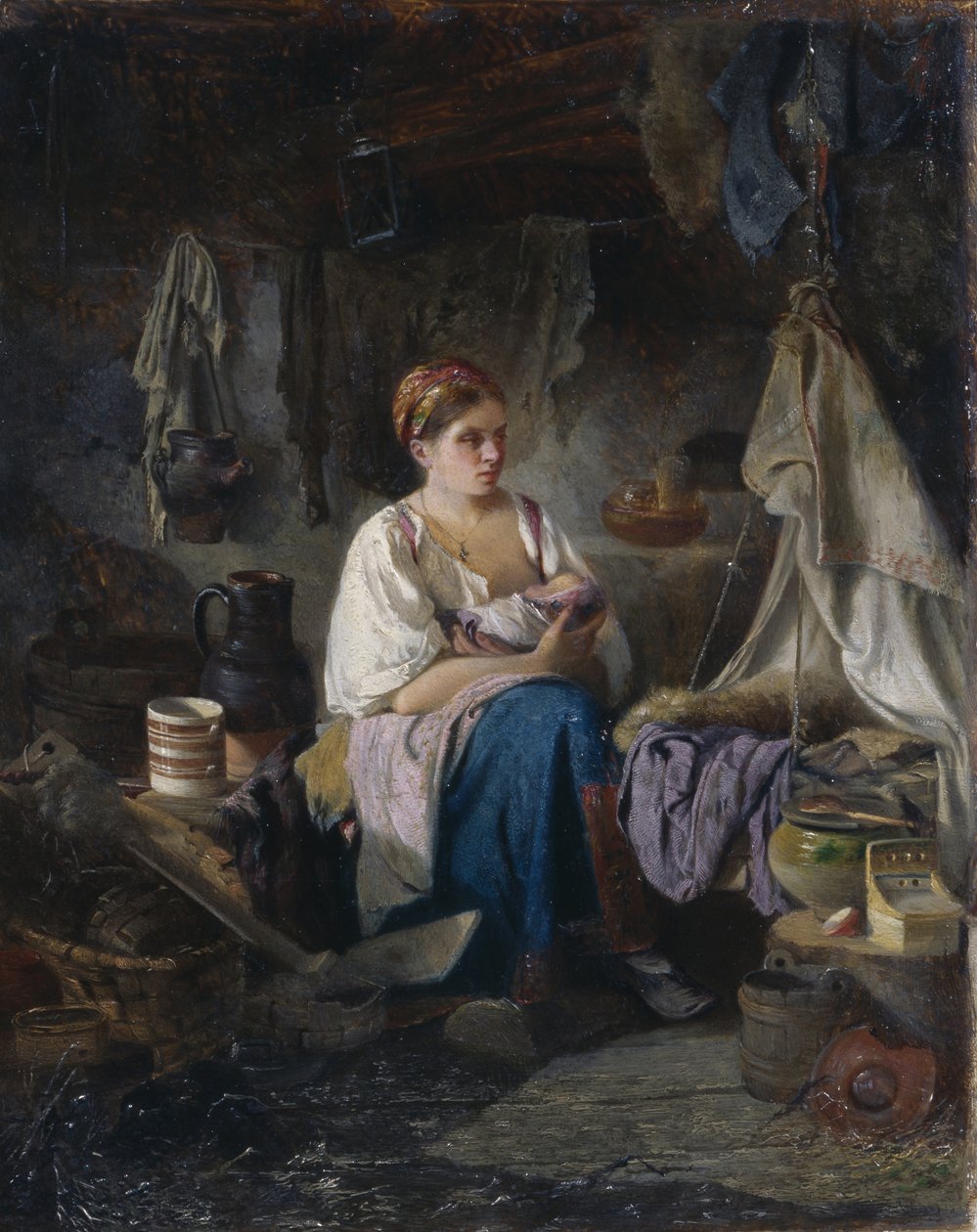 Jovem mãe, 1868 de Ivan Andreyevich Pelevin