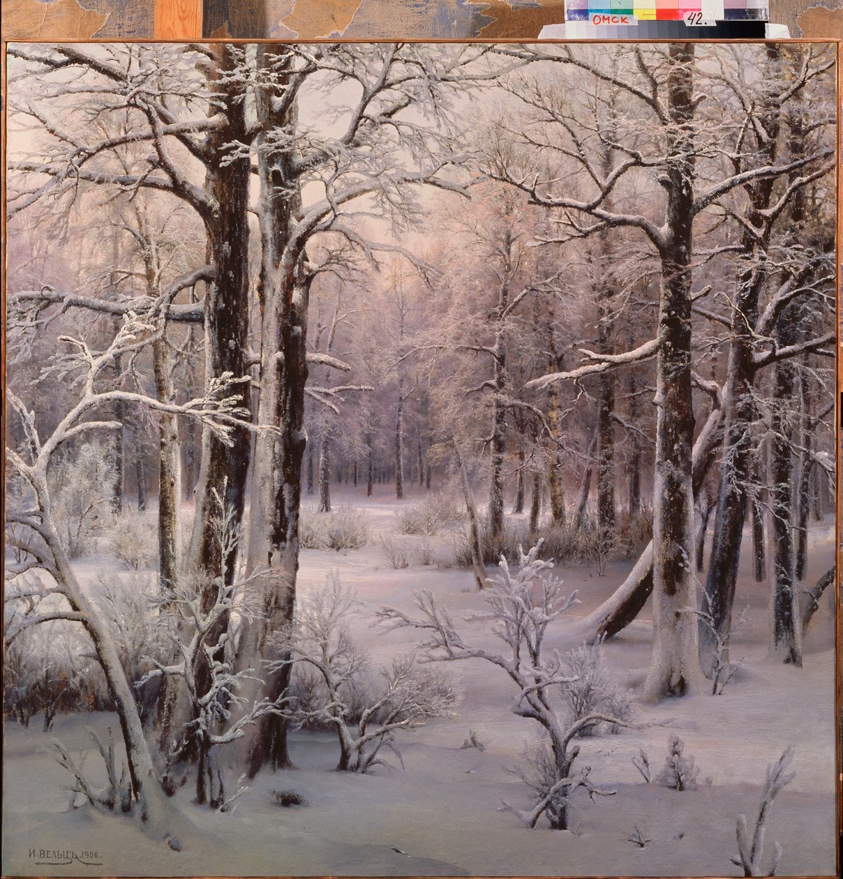 Givre (Hoarfrost) - Peinture de Ivan Avgustovich Velz (1866-1926), huile sur toile de Ivan Avgustovich Velz