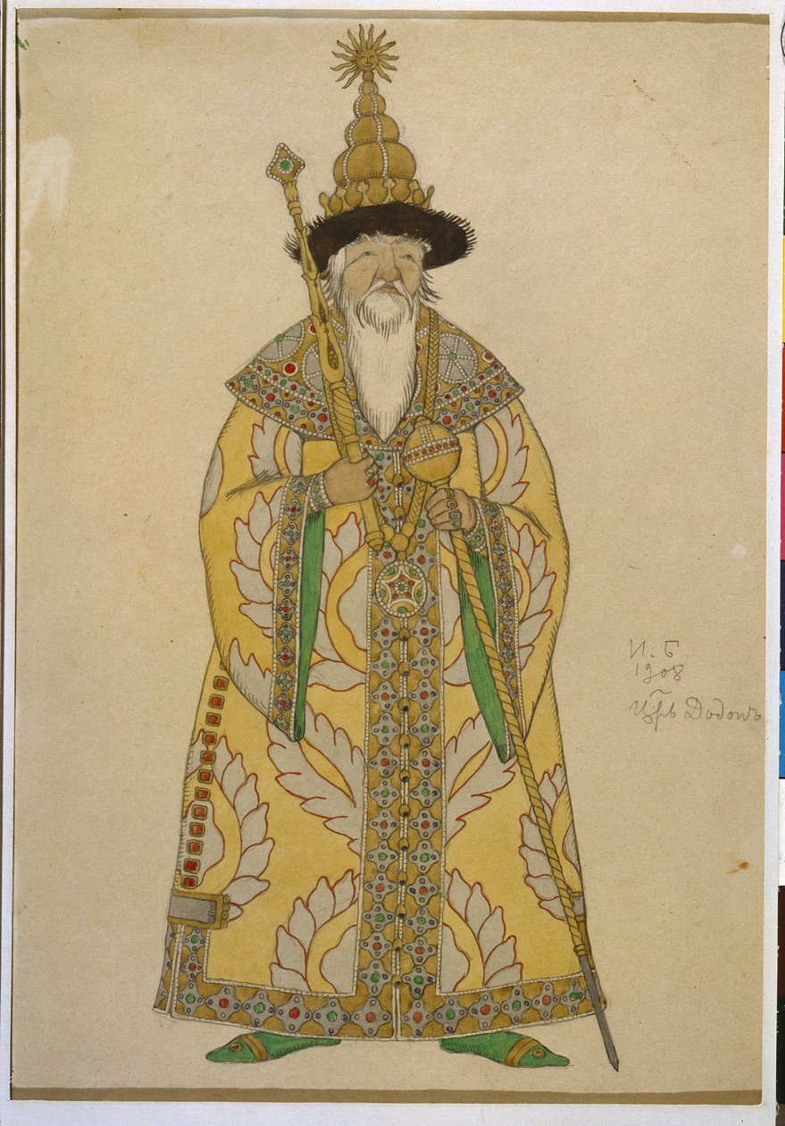 Le czar Dardon. Traje para a ópera ""Le coq d