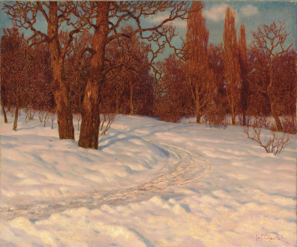 Paisagem de inverno ao entardecer de Ivan Fedorovich Choultse