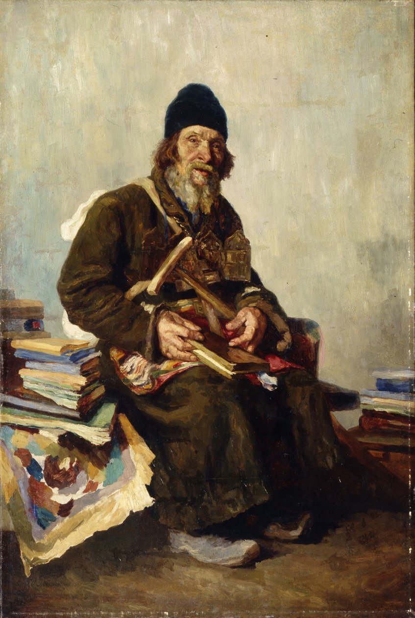 Vendedor de ícones, 1889 de Ivan Ivanovich Tvorozhnikov