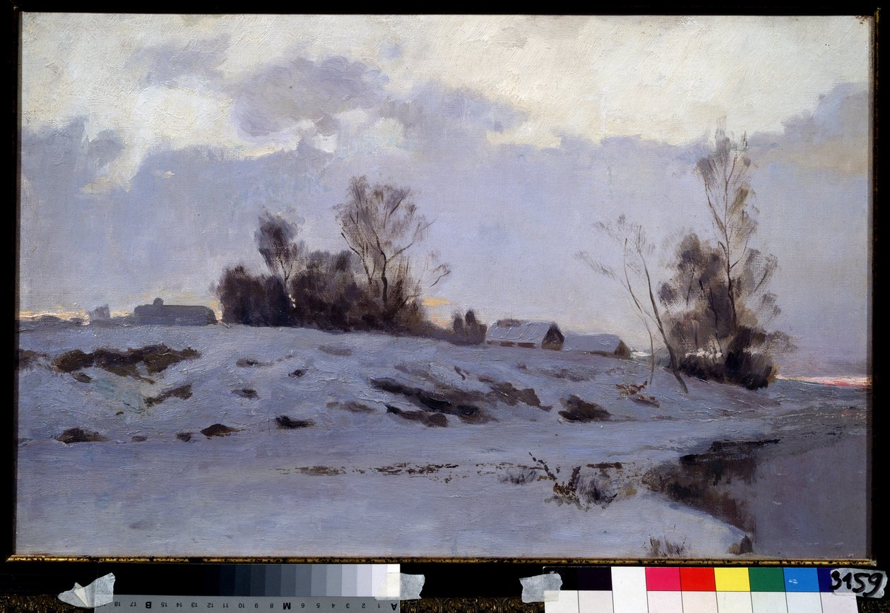 Início da Primavera. Pintura de Ivan Ivanovich Yendogurov (1861-1898), óleo sobre tela, arte russa do século XIX. Galeria Estatal Tretyakov, Moscou. de Ivan Ivanovich Yendogurov