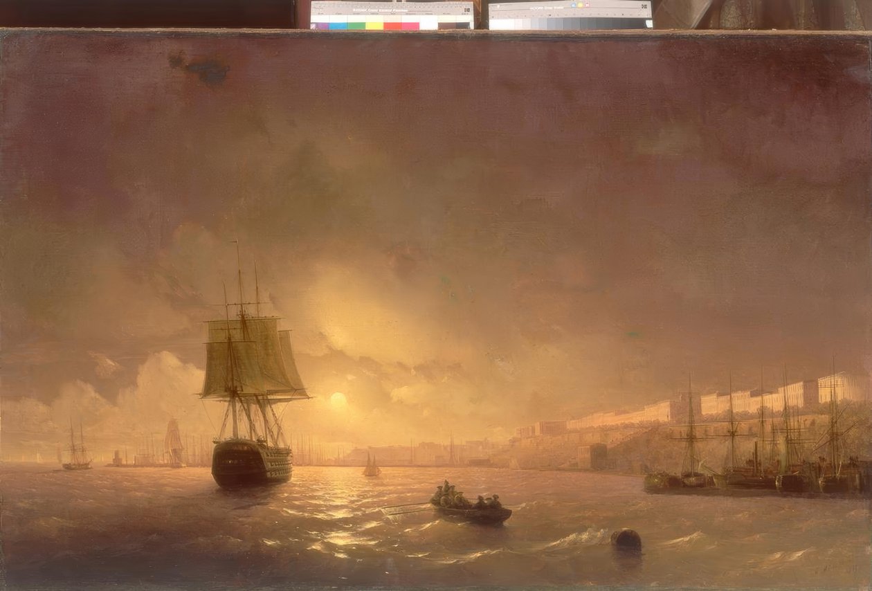Vista de Odessa em uma noite de luar de Ivan Konstantinovich Aivazovsky
