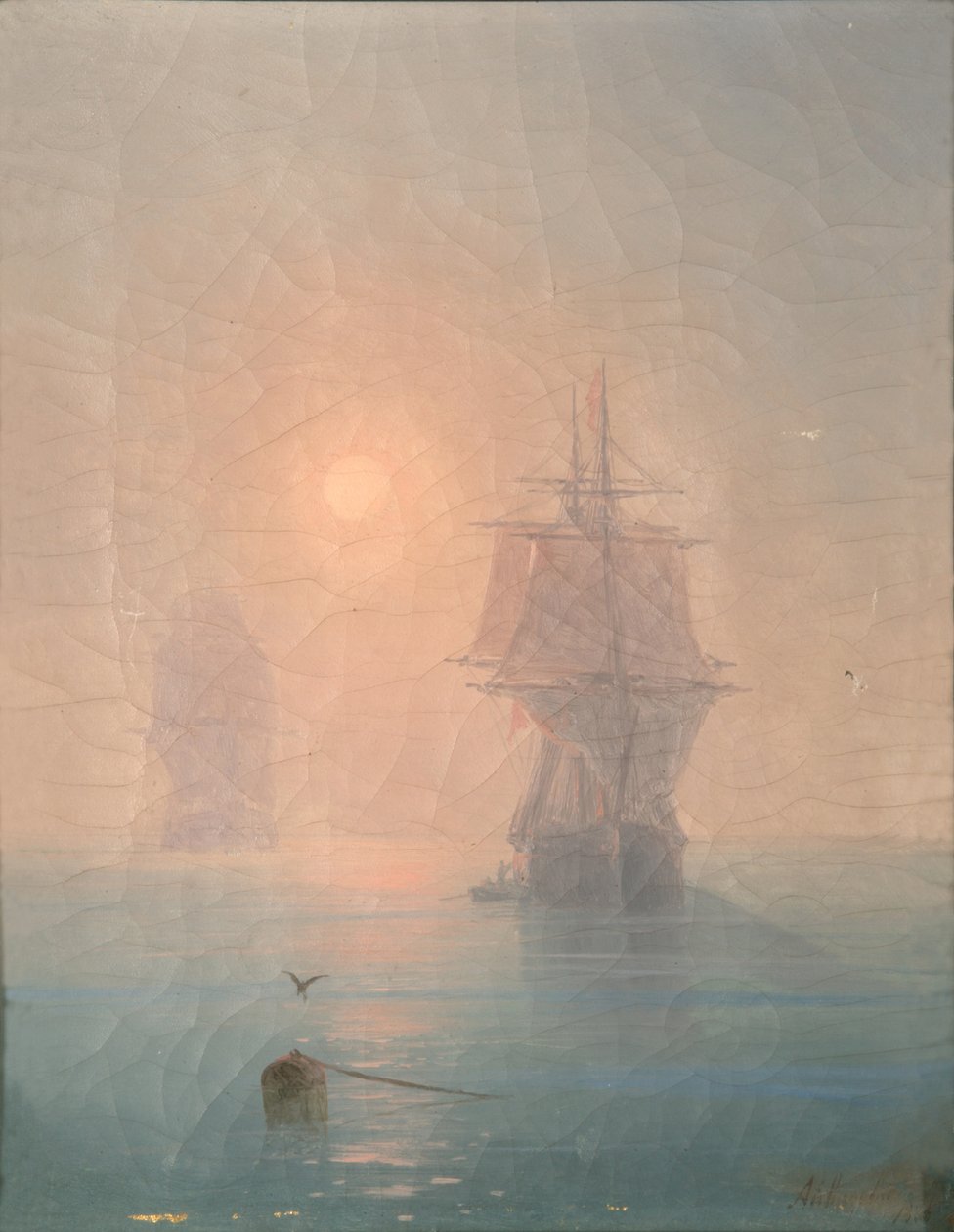 Corveta na névoa, 1886 de Ivan Konstantinovich Aivazovsky