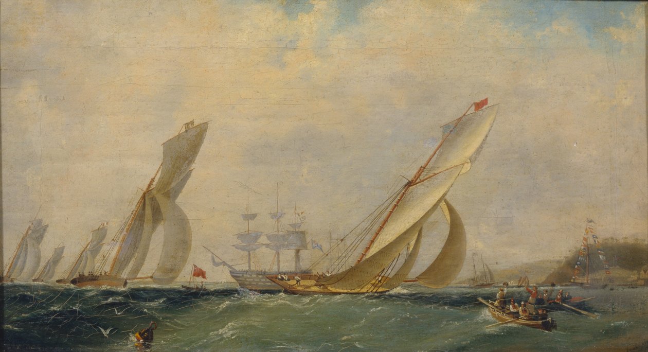 Fragata em um mar, 1838 de Ivan Konstantinovich Aivazovsky