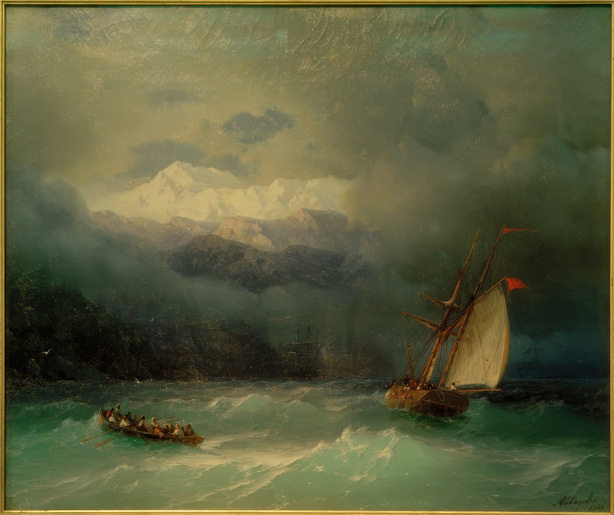IKAivazovsky, mar tempestuoso de Ivan Konstantinovich Aivazovsky