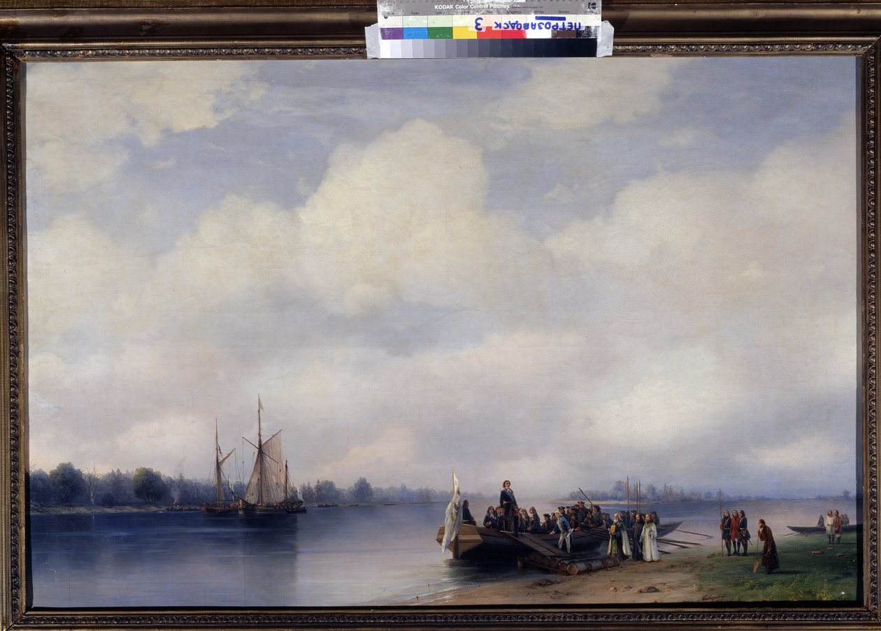 A chegada de Pedro, o Grande (ou Pedro I da Rússia) de Ivan Konstantinovich Aivazovsky
