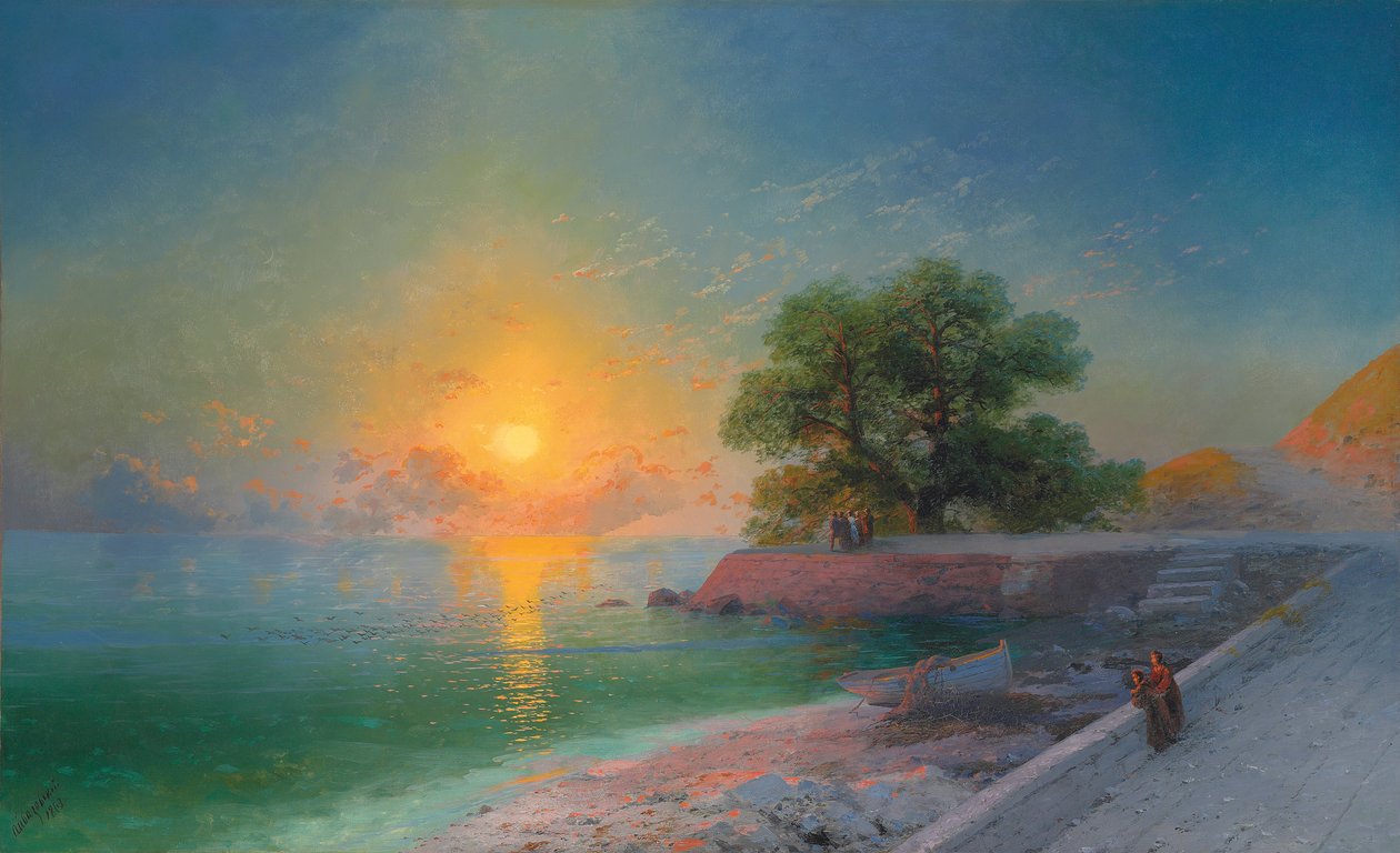 Passeio ao pôr do sol, 1869 de Ivan Konstantinovich Aivazovsky