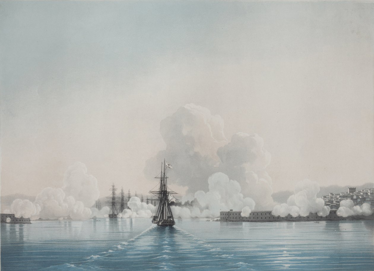 Sebastopol. Forte Constantino. Fort Nicholas, década de 1850 de Ivan Konstantinovich Aivazovsky
