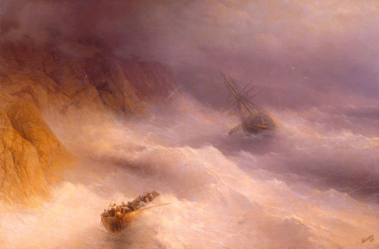Tempestade no Cabo Aija de Ivan Konstantinovich Aivazovsky