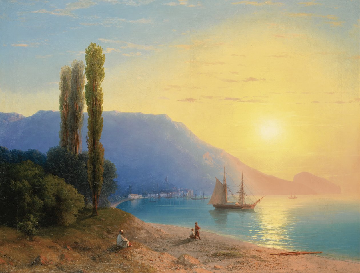 Pôr do sol sobre Yalta de Ivan Konstantinovich Aivazovsky