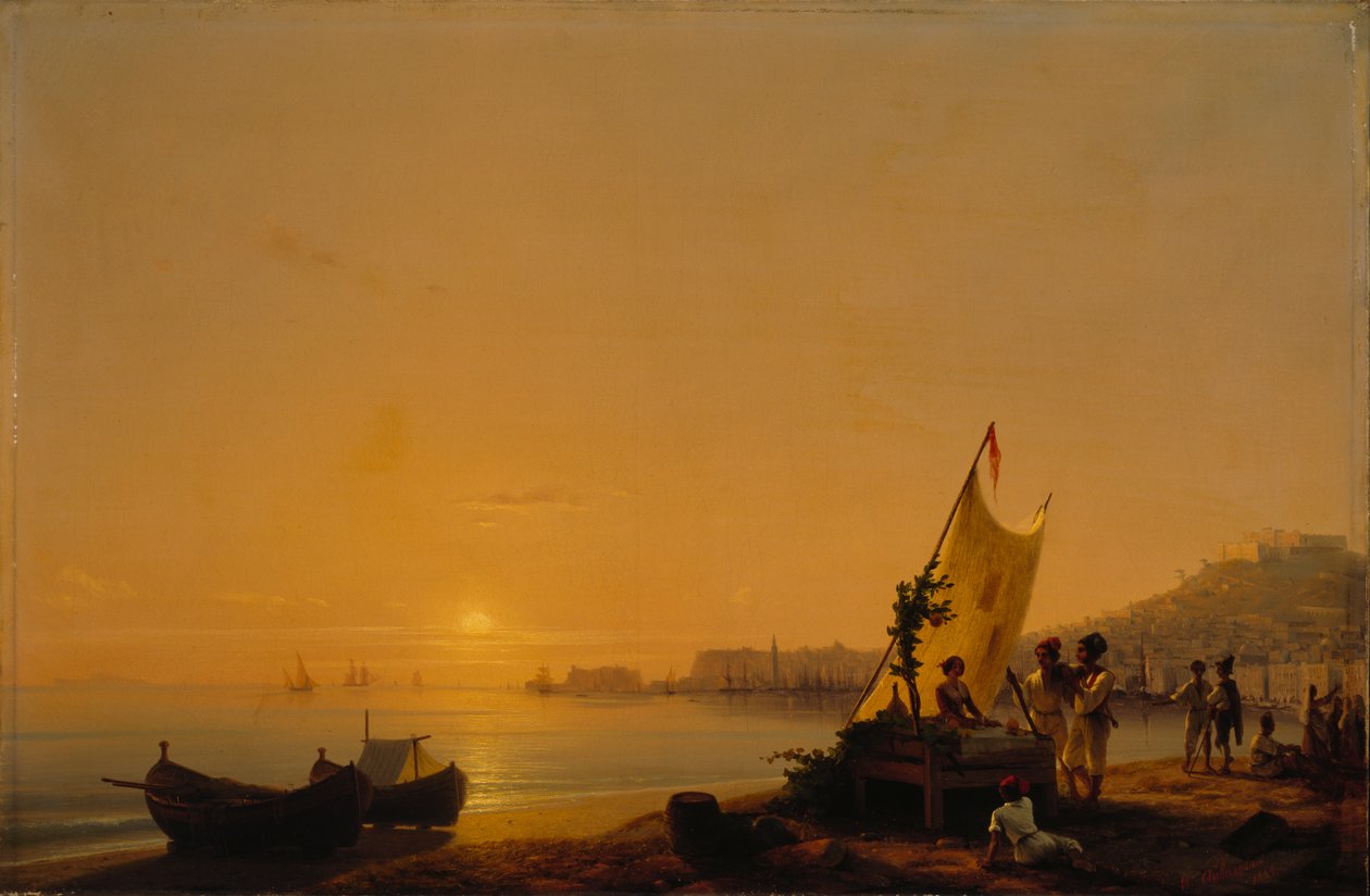A Baía de Nápoles, 1844. de Ivan Konstantinovich Aivazovsky