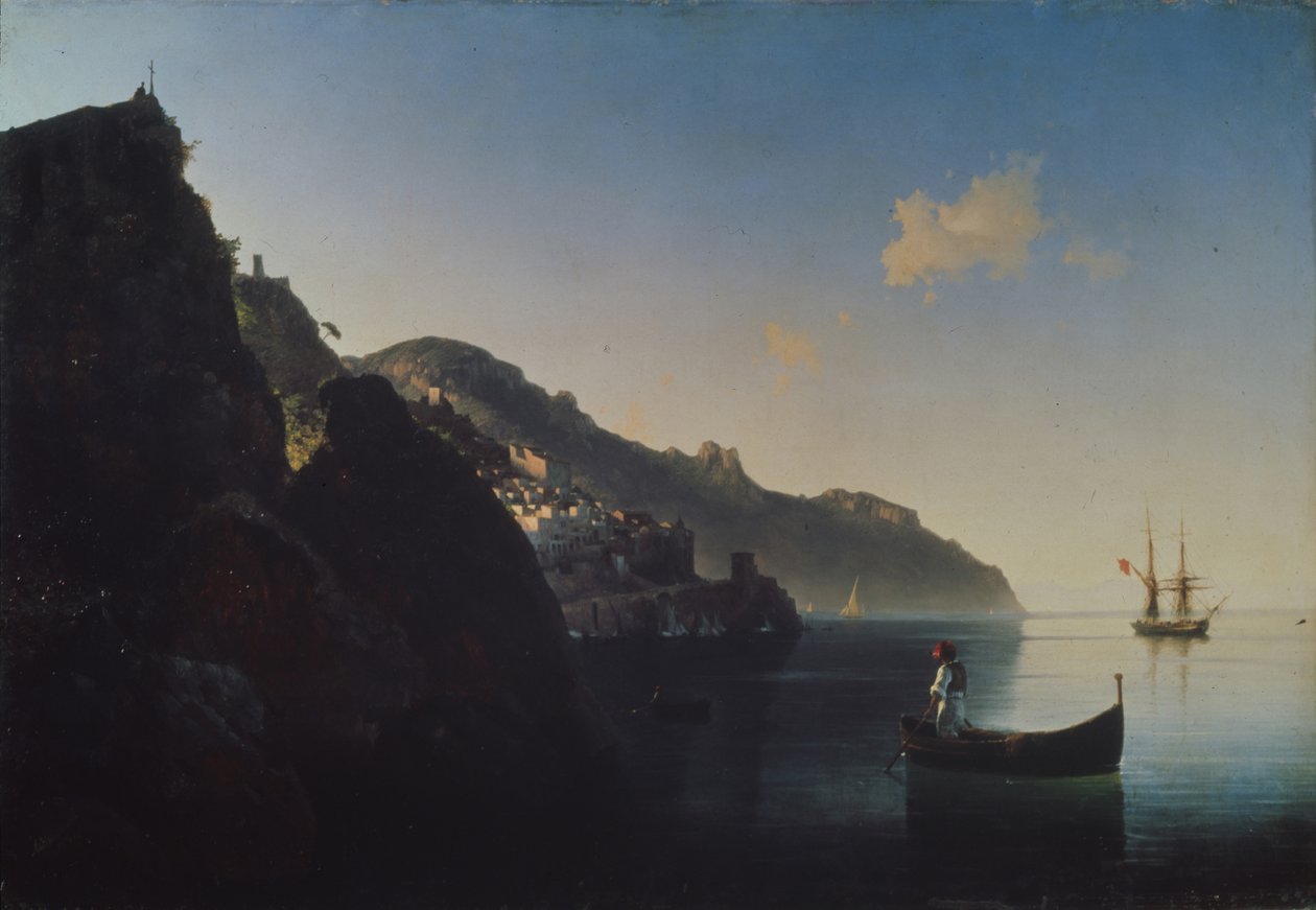 A costa perto de Amalfi, 1841 de Ivan Konstantinovich Aivazovsky
