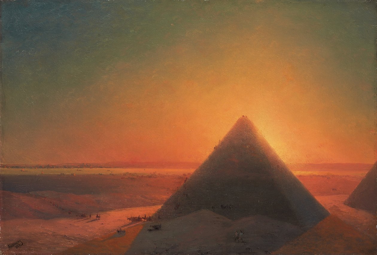 A Grande Pirâmide de Gizé, 1878 de Ivan Konstantinovich Aivazovsky