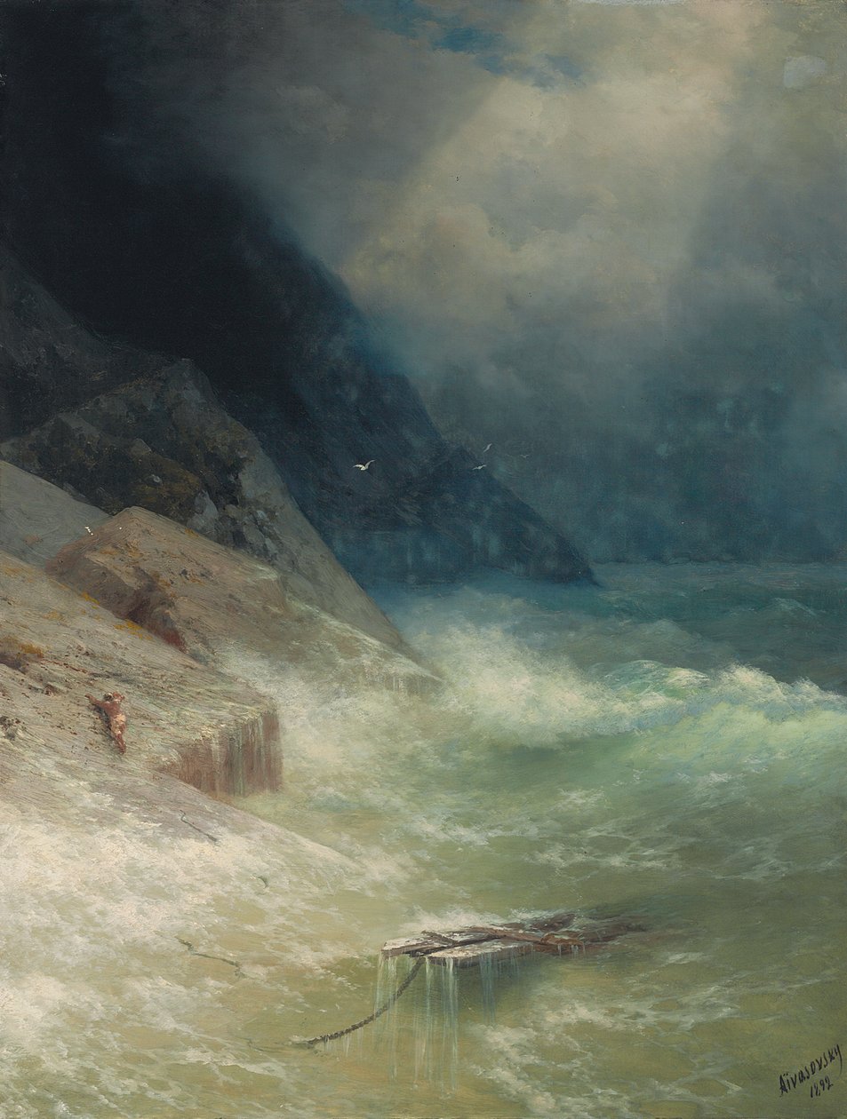 O Sobrevivente, 1892 de Ivan Konstantinovich Aivazovsky