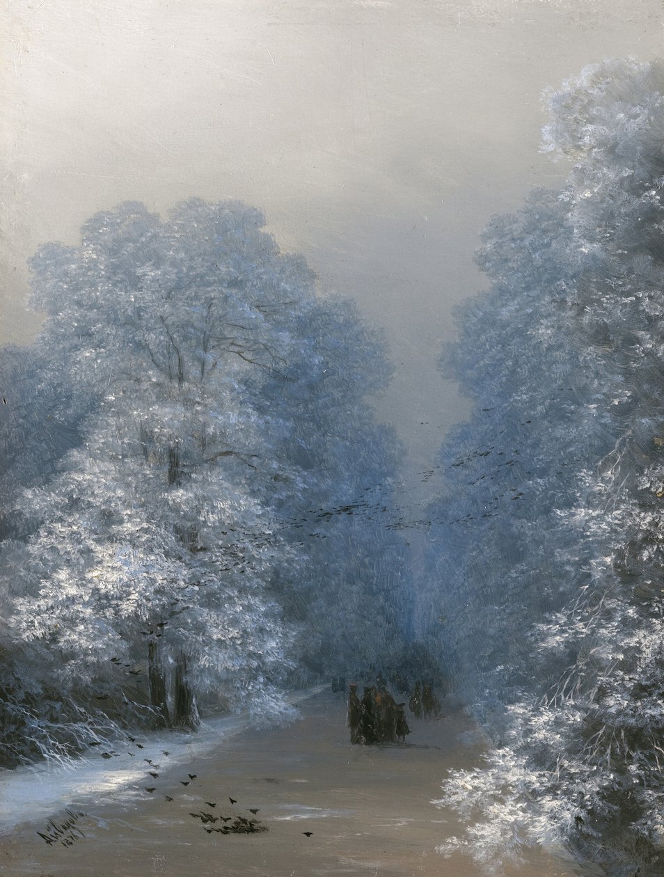 Paisagem de inverno, 1876 de Ivan Konstantinovich Aivazovsky