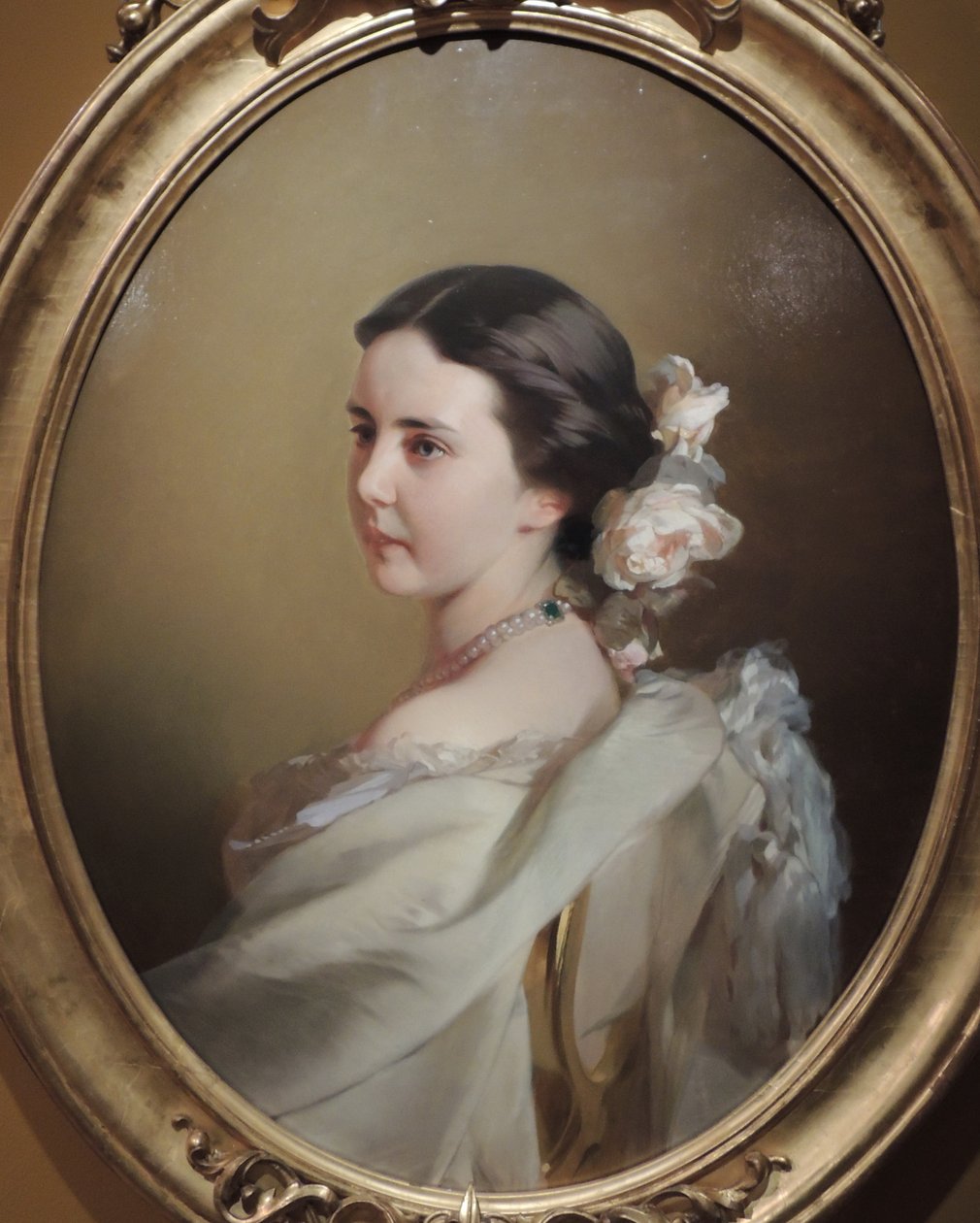 Retrato de Ekaterina Fyodorovna Tyutcheva 1835-1882, meados da década de 1850 de Ivan Kosmich Makarov