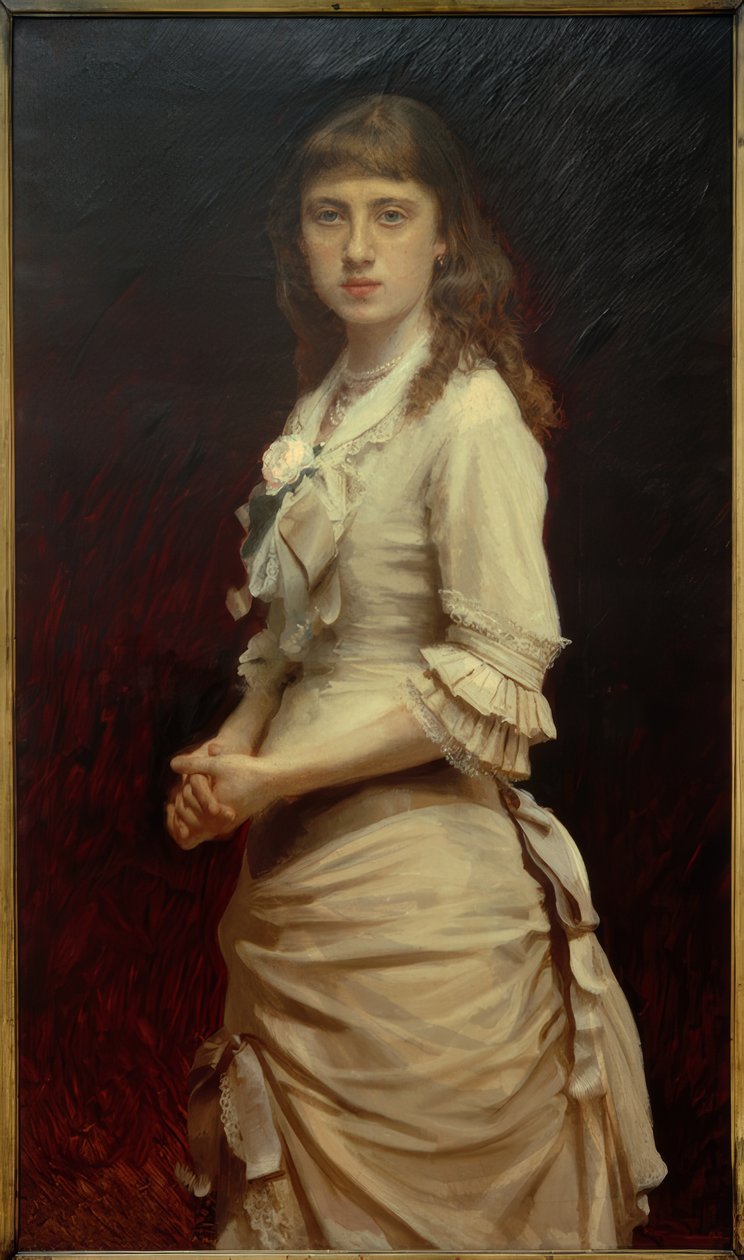 Retrato de Sofya Kramskaya, filha do pintor de Ivan Nikolaevich Kramskoy