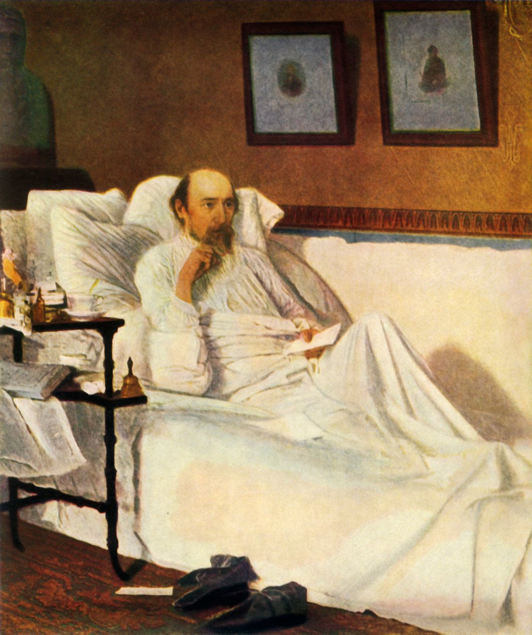 Retrato de Nekrasov, 1877, 1965. de Ivan Kramskoy