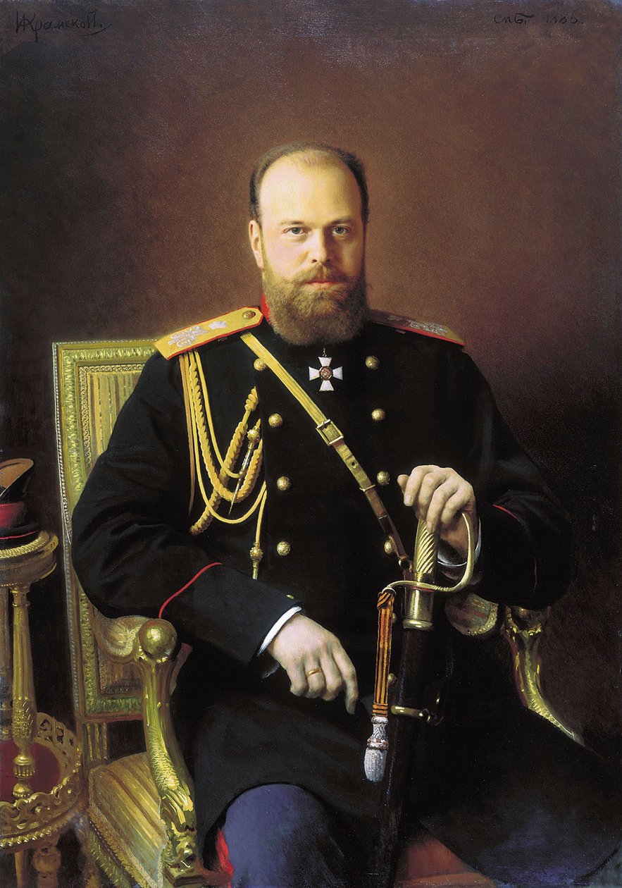 Retrato do imperador Alexandre III, 1886 de Ivan Kramskoy