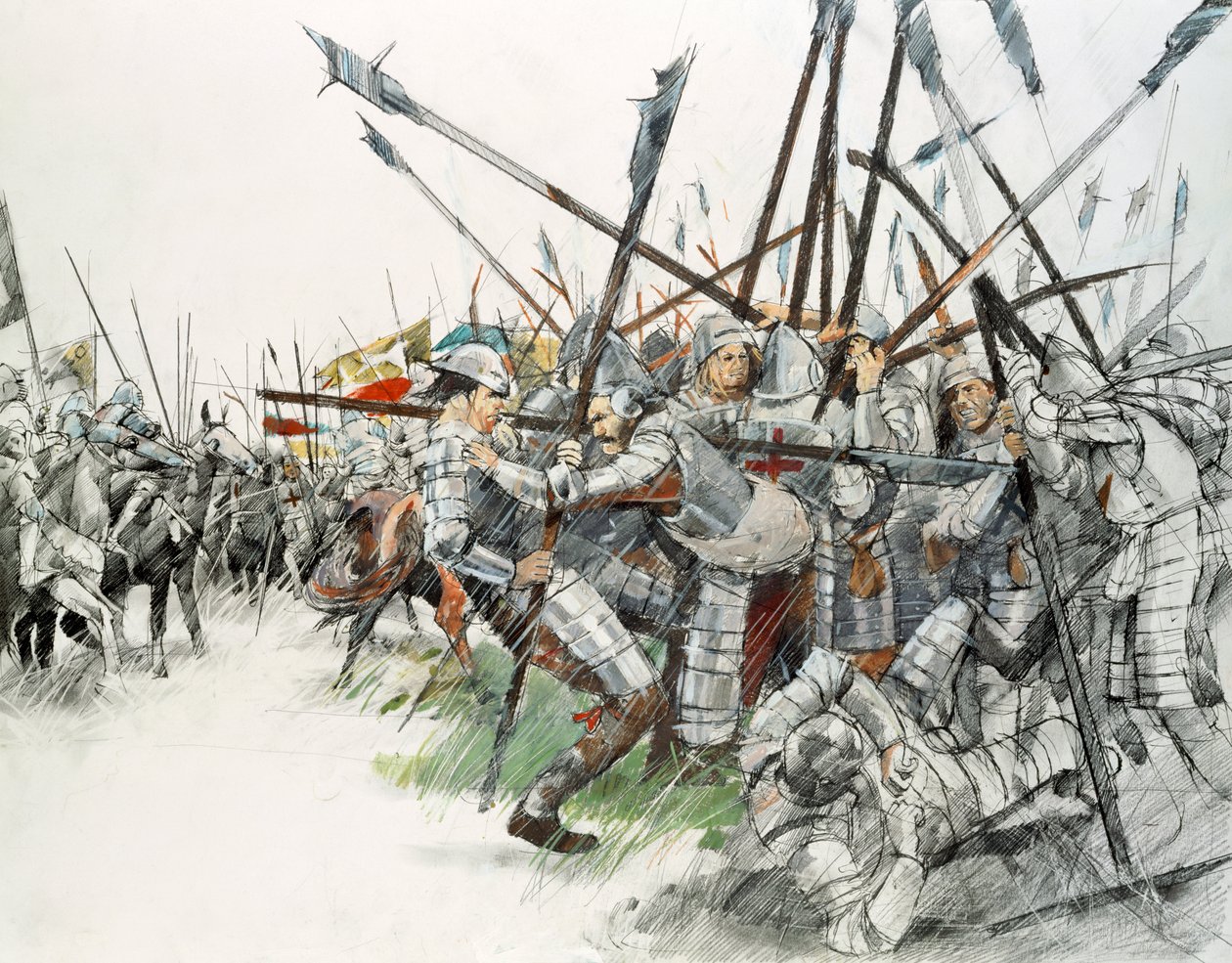 Batalha de Flodden Field, 1513, c1990-2010 de Ivan Lapper