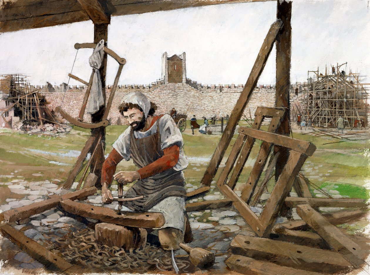 Carpinteiro, Castelo de Scarborough, século XII, c1990-2010 de Ivan Lapper