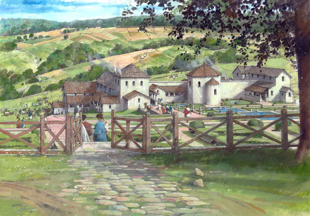 Great Witcombe Roman Villa, cerca de AD250, c1990-2010 de Ivan Lapper