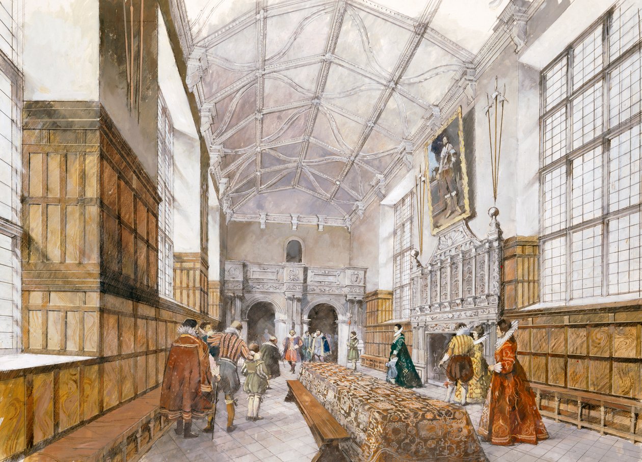Kirby Hall, início do século XVII, c1990-2010 de Ivan Lapper