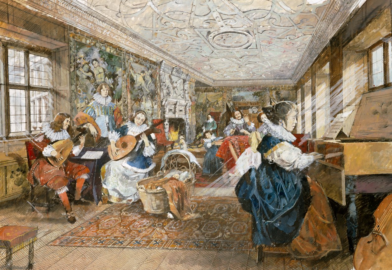 Kirby Hall, início do século XVII, c1990-2010 de Ivan Lapper