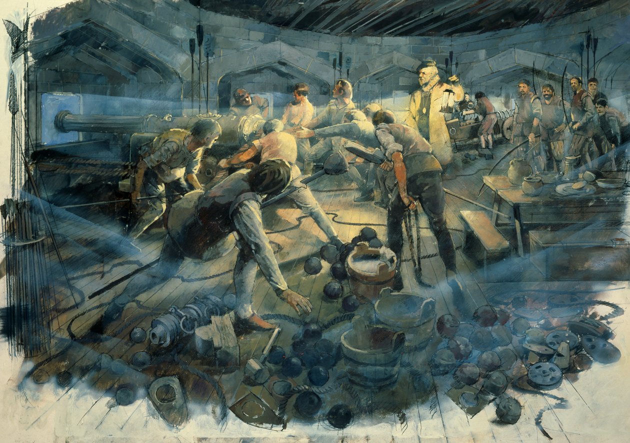 Pendennis Castle Gun Deck, final da década de 1540, c1990-2010 de Ivan Lapper