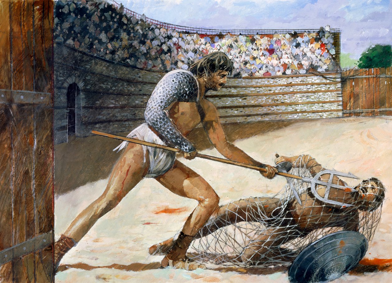 Gladiadores romanos, século III, c1990-2010 de Ivan Lapper