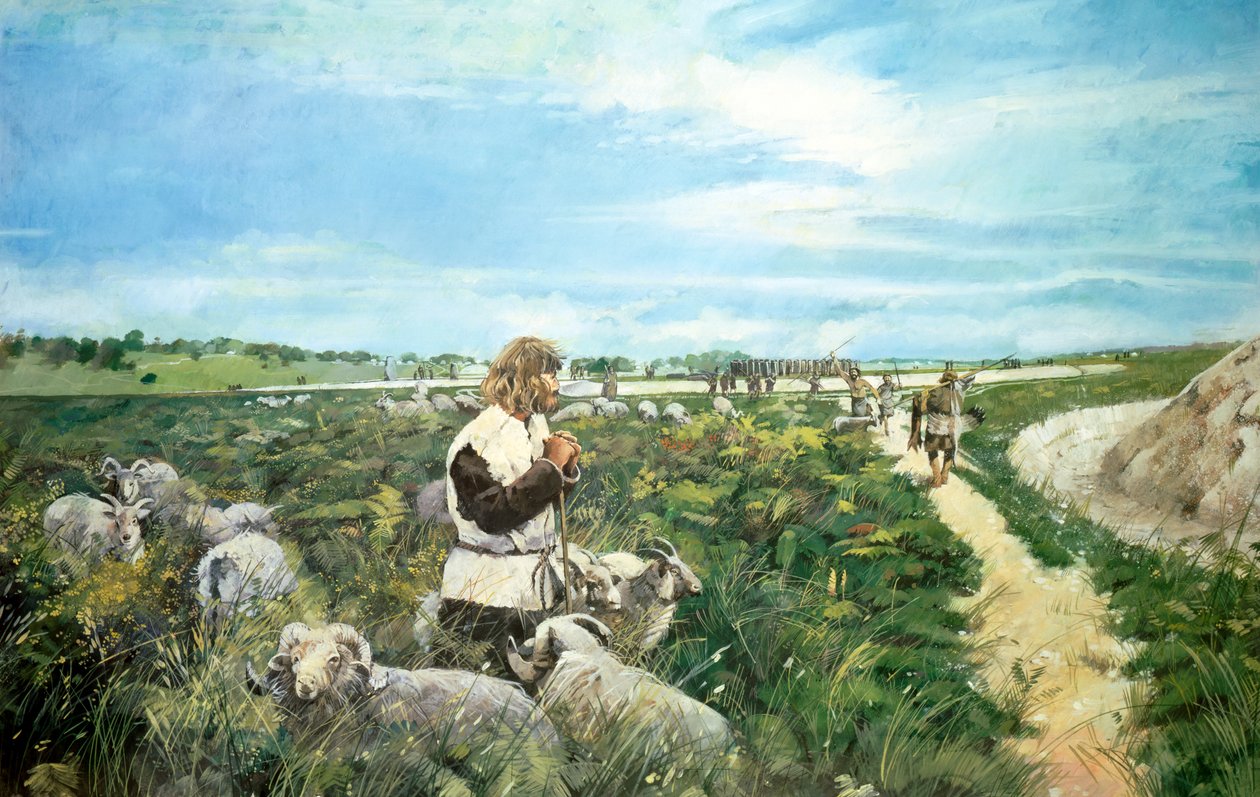 Paisagem de Stonehenge, c2500BC, c1990-2010 de Ivan Lapper
