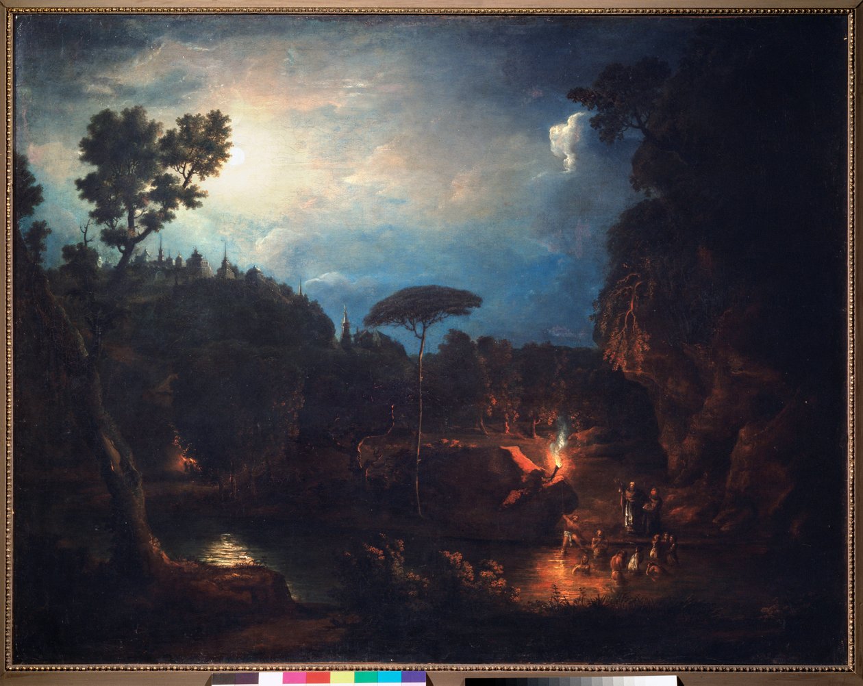 Le bapteme secret (O Batismo Secreto) - Cristianização da Rus de Kiev (século IX-XIII) - Pintura de Ivan Mikhailovich Tankov (Tonkov) (1740-1799), óleo sobre tela de Ivan Michailovich Tankov
