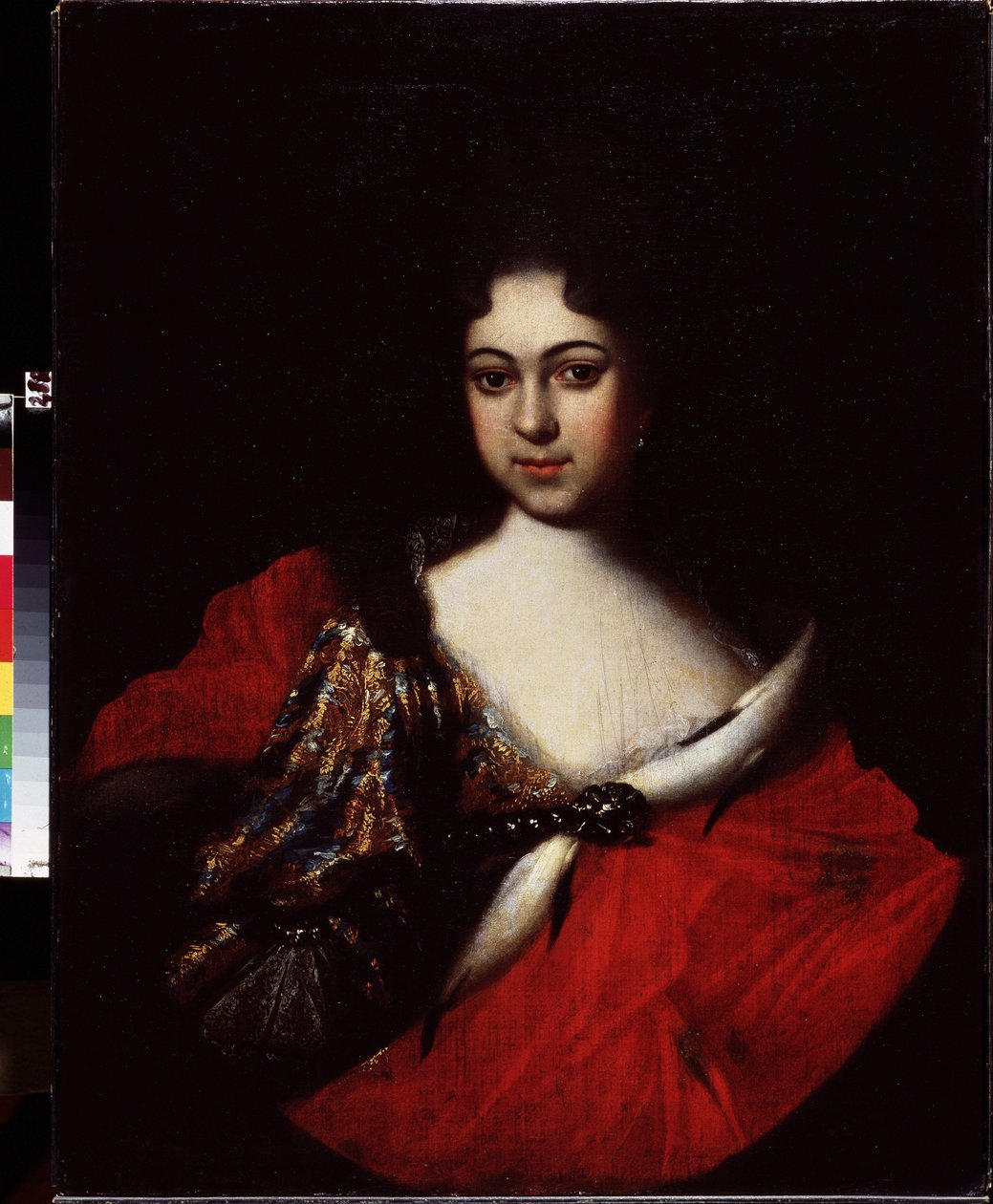 Retrato de la tsarevna Praskovia Ivanovna (1694-1731), sobrinha de Pierre I Le Grand (1672-1725) e fila de Ivan V (1666-1696). (Retrato de Tzarevna Praskovya Ivanovna, sobrinha de Pedro O Grande). Peinture de Ivan Nikitich Nikitin (Nikitine) (vers 1680-apr de Ivan Nikitich Nikitin