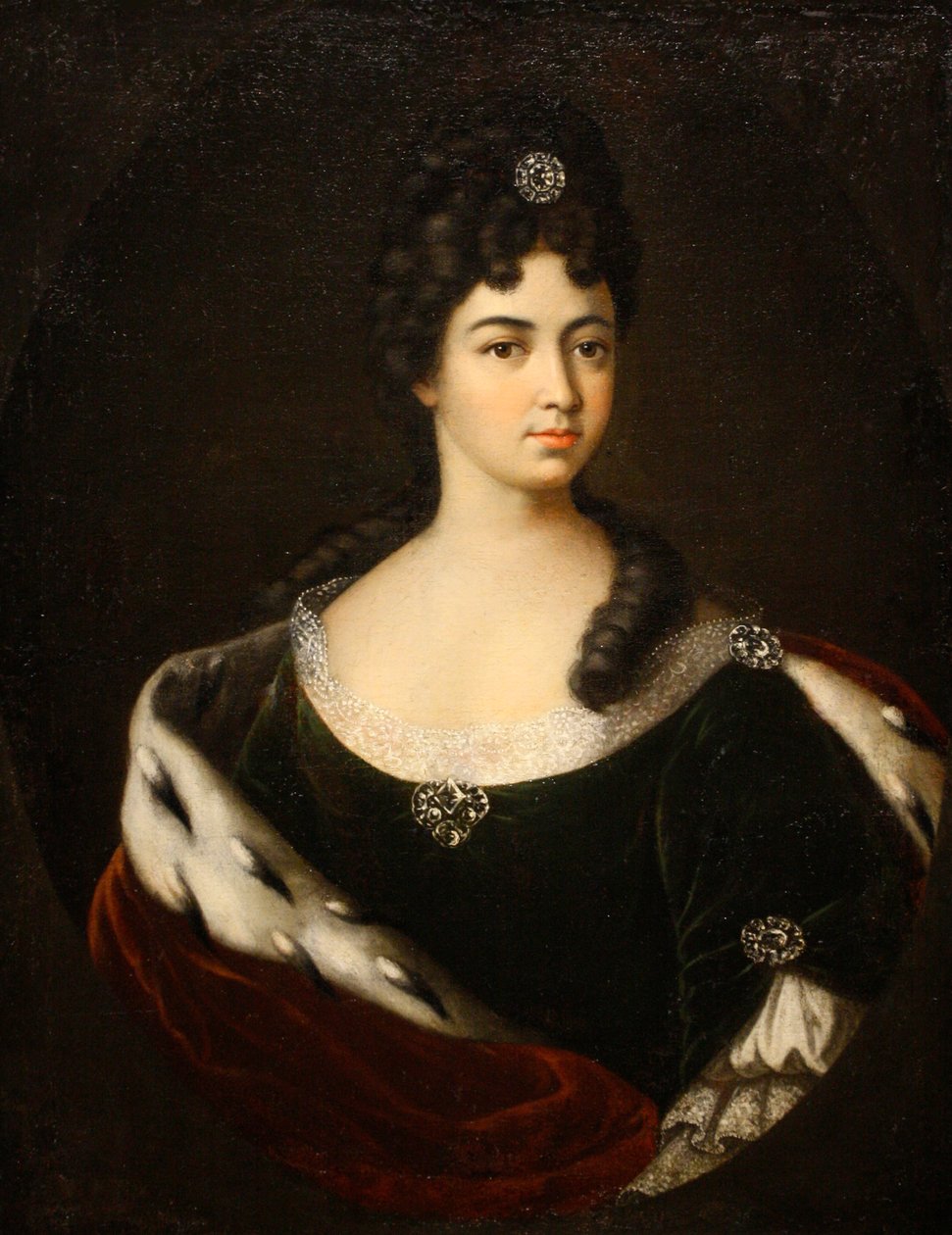 Retrato da Condessa Smaragda Maria Cantemir, final da década de 1710-início da década de 1720. de Ivan Nikitich Nikitin