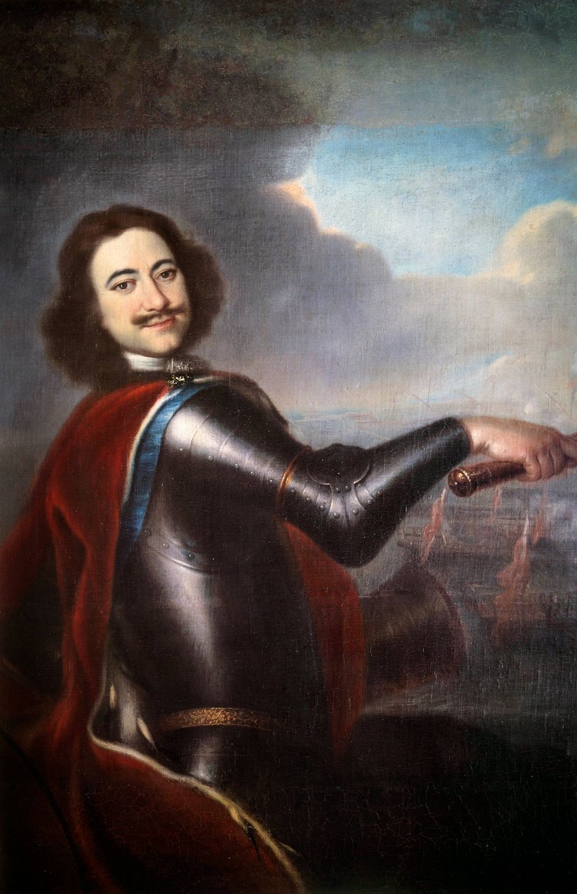 Retrato de Pedro I o Grande (1672-1725) Pintura de Ivan Nikitin (Nikitin de Ivan Nikitich Nikitin
