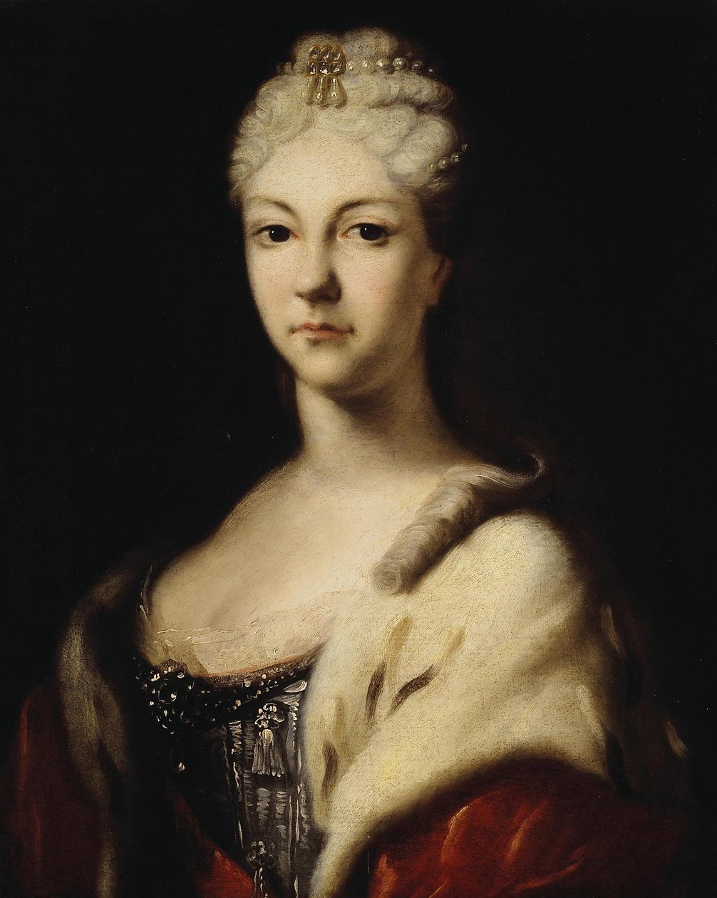 Retrato da czarevna Natalia Alexeyevna de Ivan Nikitich Nikitin
