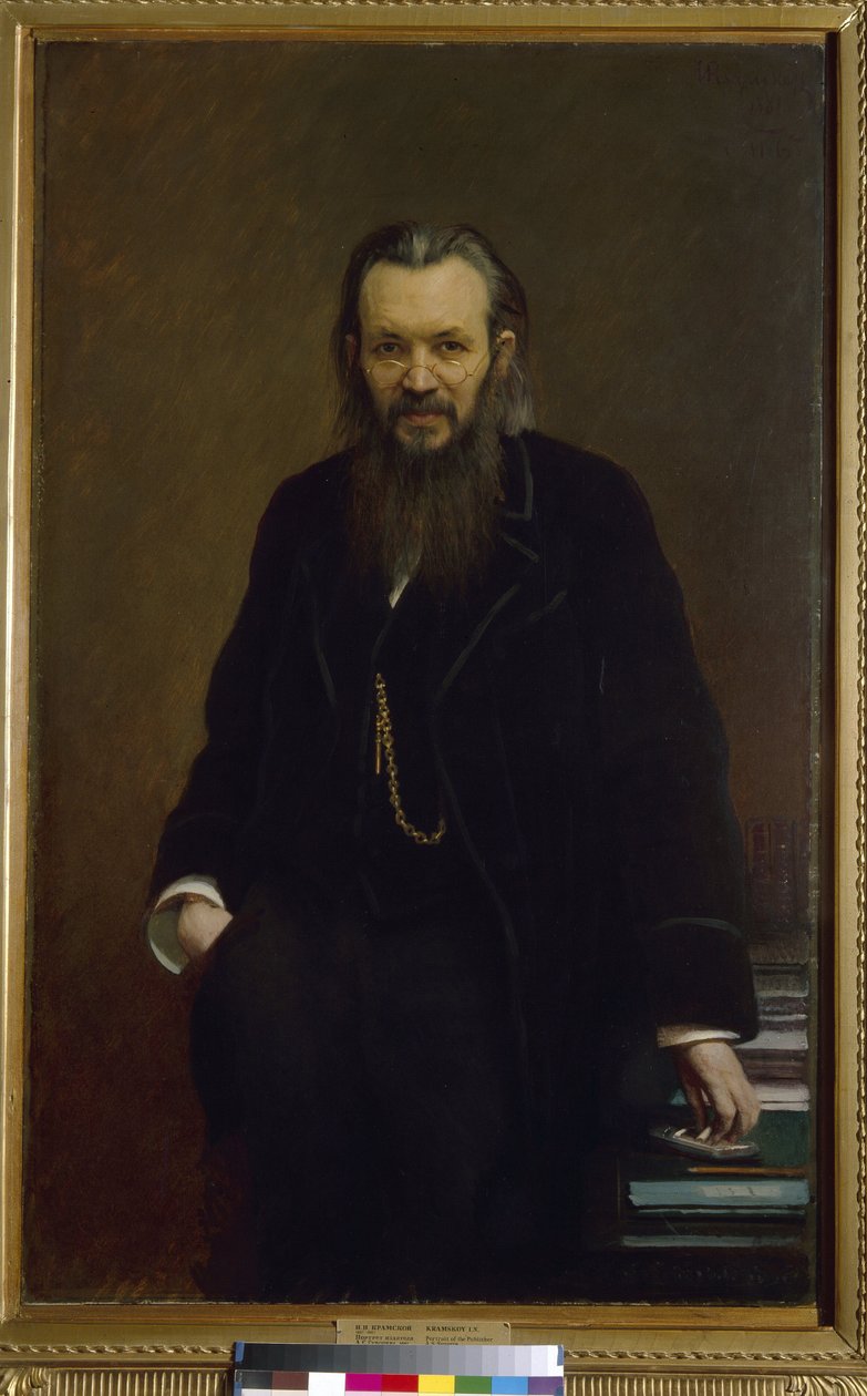 Retrato da editora e jornalista Aleksei Suvorin (1834-1912). Pintura de Ivan Nikolayevich Kramskoi (1837-1887), óleo sobre tela de Ivan Nikolaevich Kramskoy