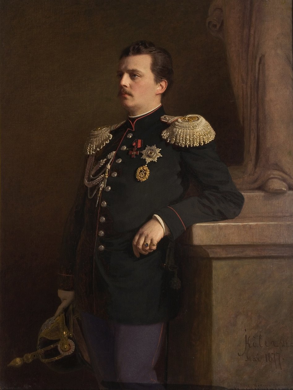 Retrato do Grão-Duque Vladimir Alexandrovich da Rússia 1847-1909, 1880s de Ivan Nikolaevich Kramskoy