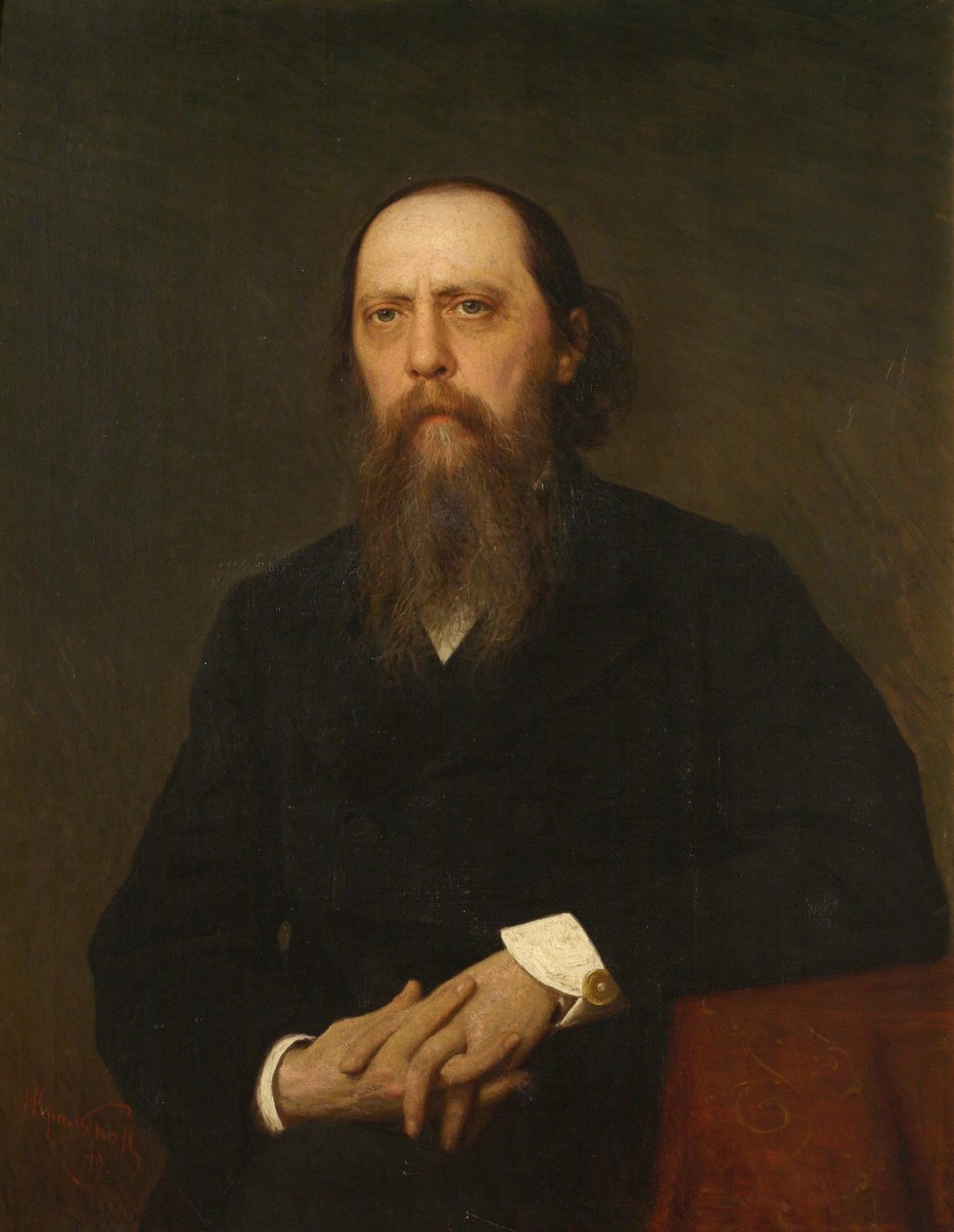 Retrato do autor Mikhail Saltykov-Shchedrin 1826-1889, 1879 de Ivan Nikolaevich Kramskoy