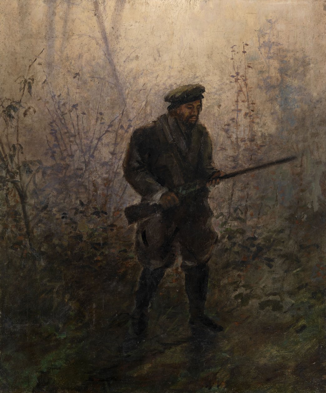 Caçador na floresta de Ivan Pavlovich Pokhitonov