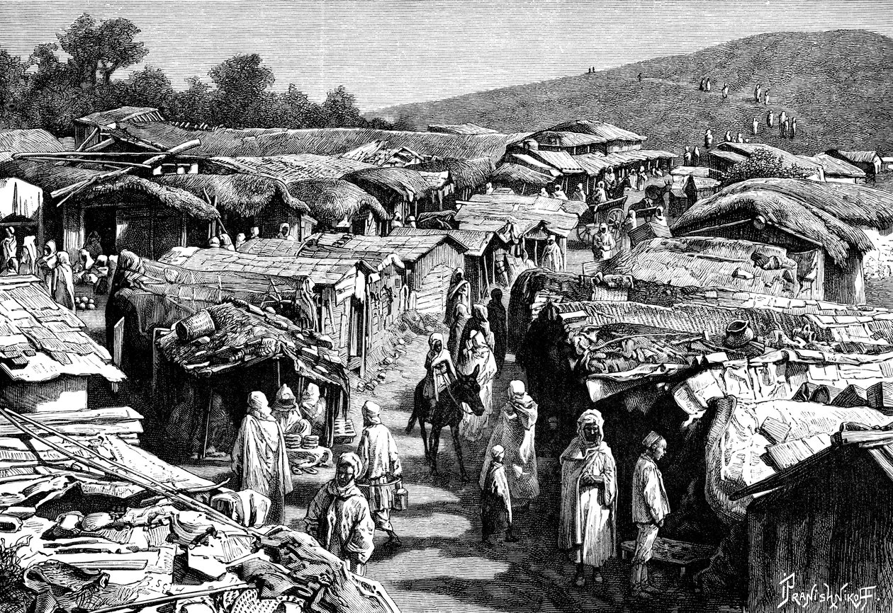 Bairro Beni-Ramasses, Constantino, Argélia, 1895. de Ivan Pranishnikoff