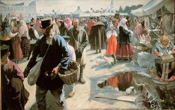 Uma feira, 1910-12 de Ivan Semyonovich Kulikov